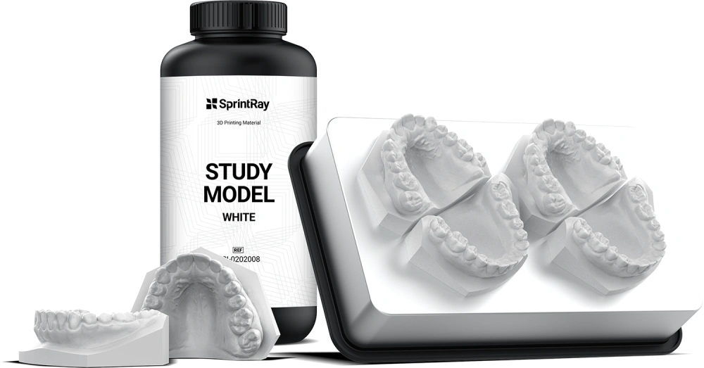 Bouteille de Sprintray Study Model White et exemple d'application