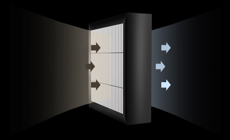 Schéma du filtre à air