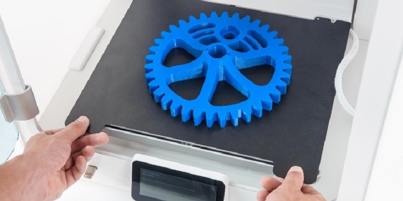 Roue imprimée sur le plateau flexible de l'Ultimaker S7