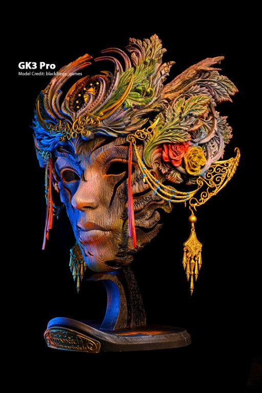 Masque imprimé avec UniFormation GK3 Pro