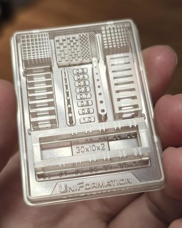 Eprouvette de précision imprimée avec UniFormation GK3 Pro