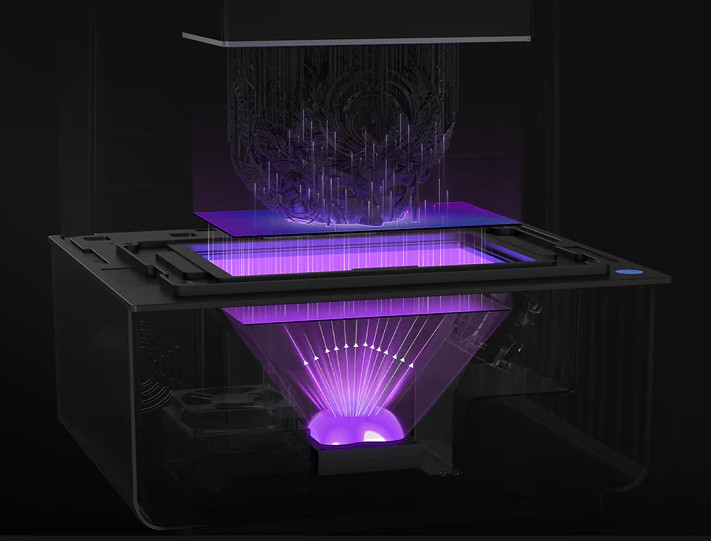 Représentation de la source lumineuse 385nm de la GK3 Pro Représentation de la source lumineuse 385nm de la GK3 Pro