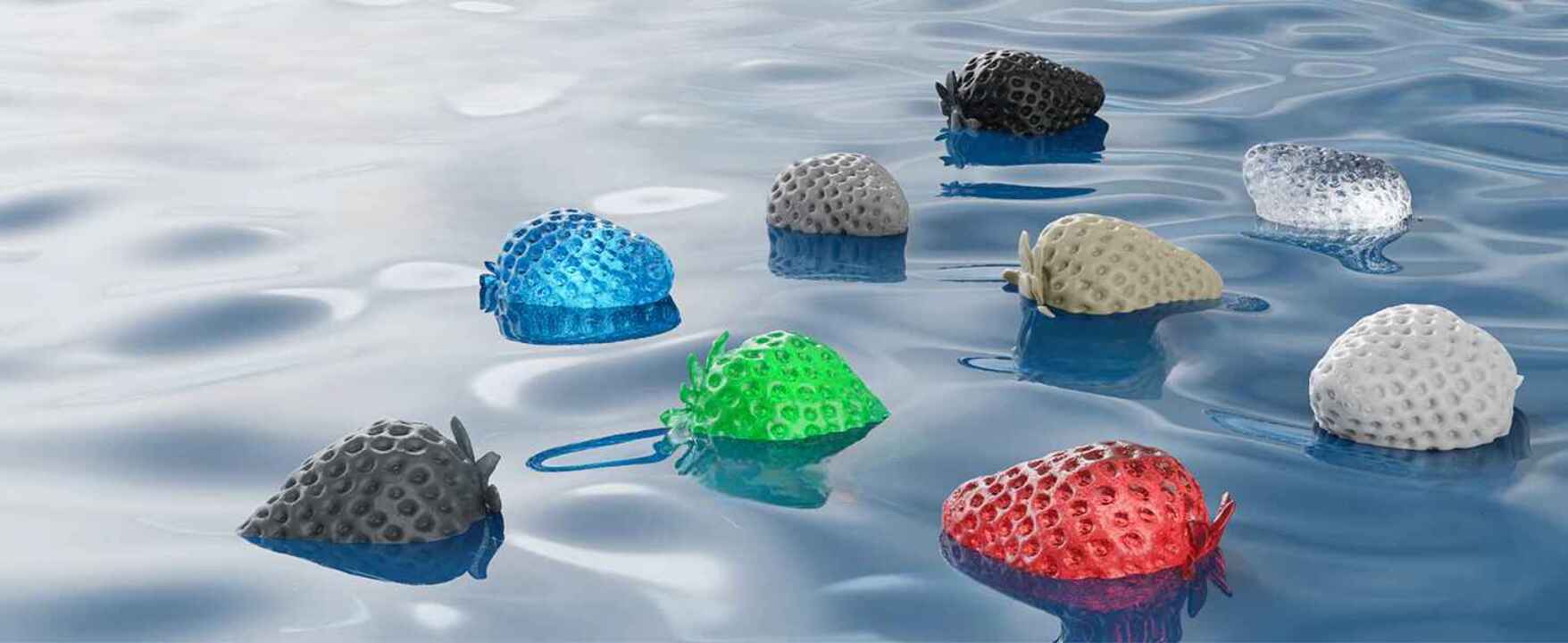 La gamme de coloris disponible pour les résines UniFormation lavables à l'eau