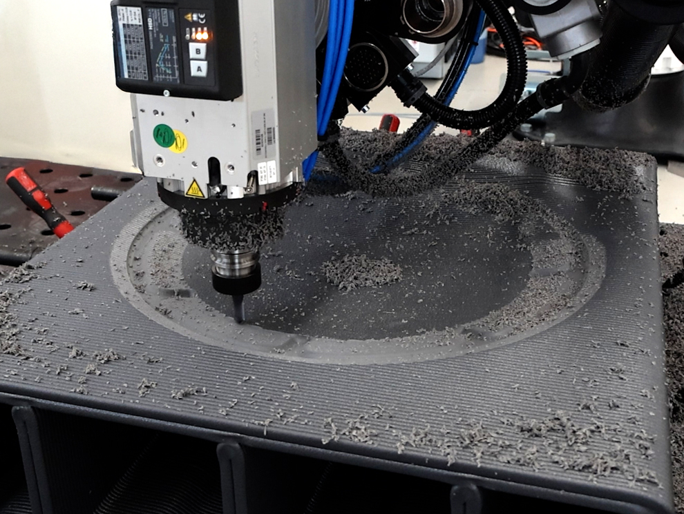 Solution Heron avec tête d'usinage active