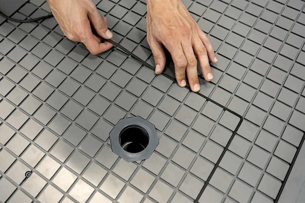 Vue détaillée de la table à dépression