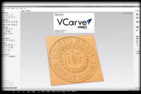 Capture d'écran du logiciel Vectric VCarve