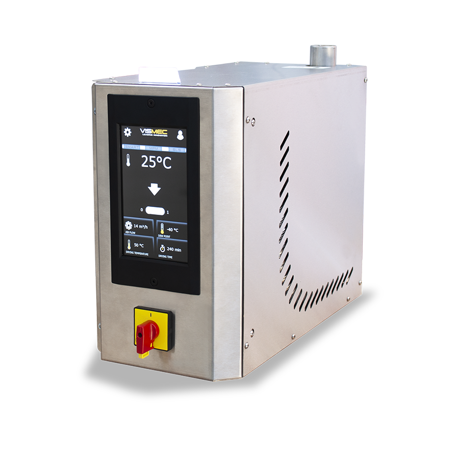 ecran tactile du dessicateur DW de Vismec