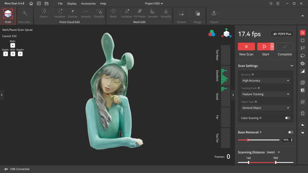 Objet 3d numérisé avec Revopoint Pop3 Plus