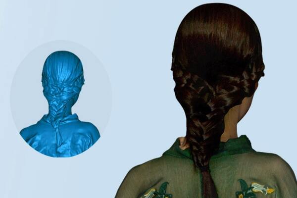Scan des cheveux avec le scanner 3D Einscan H