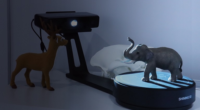 Scan 3D de modèle réduit d'animal avec Einscan SE