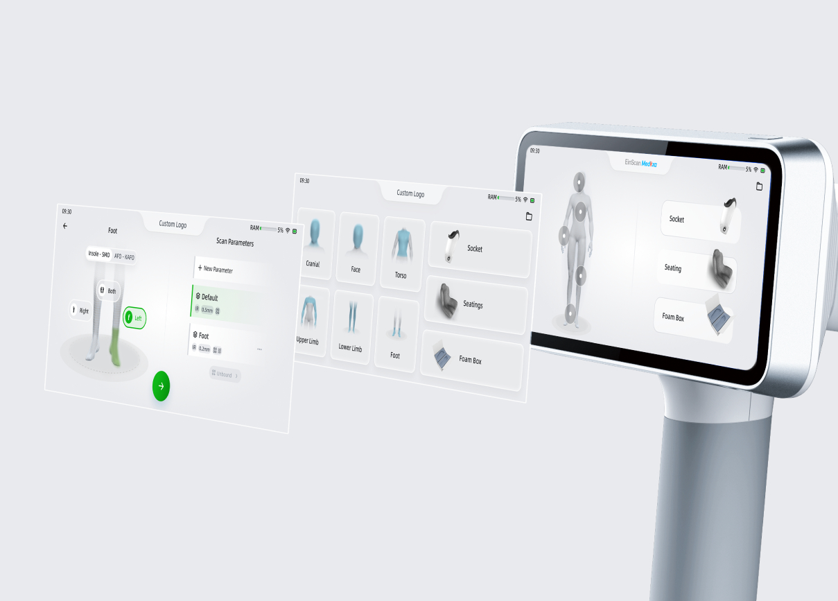 integration fluide des données du scanner 3D pour les prothéses et orthèses de Shining 3D EinScan Medixa