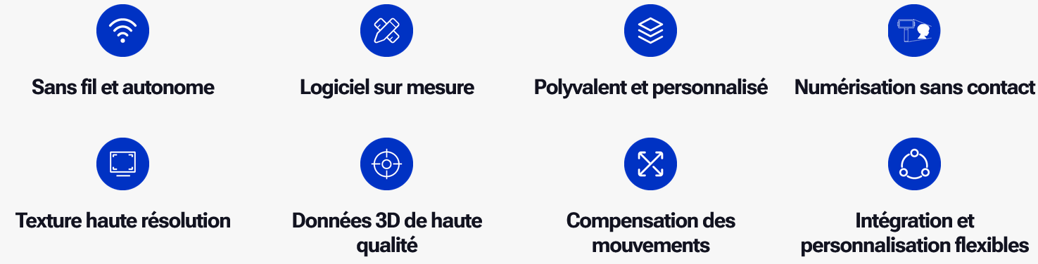 caractéristques du scanner 3D pour les prothéses et orthèses de Shining 3D EinScan Medixa